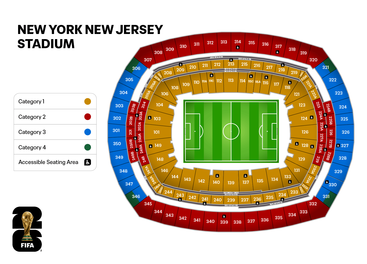 MetLife Stadium World Cup 2026 seating map