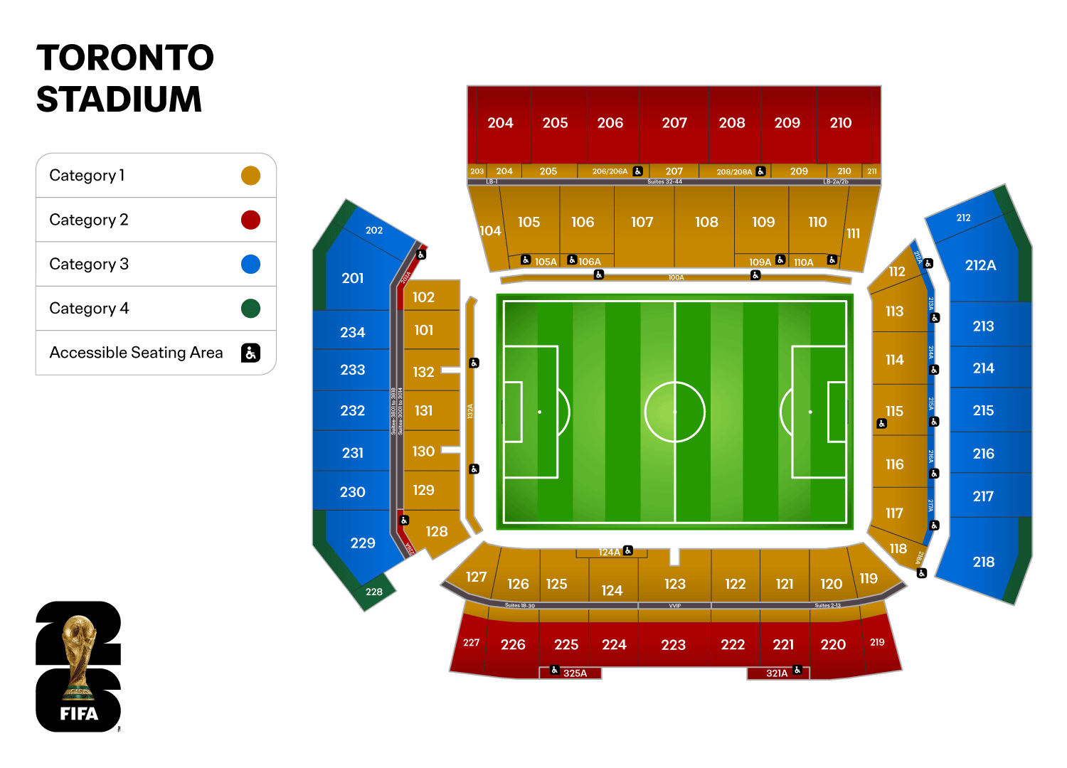 BMO Field World Cup 2026 seating map