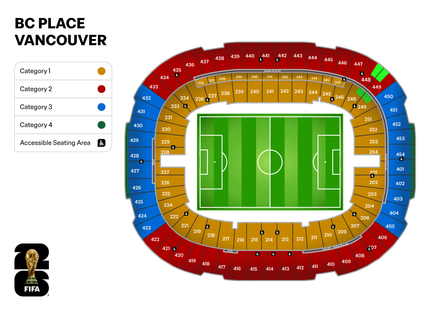 BC Place World Cup 2026 seating map